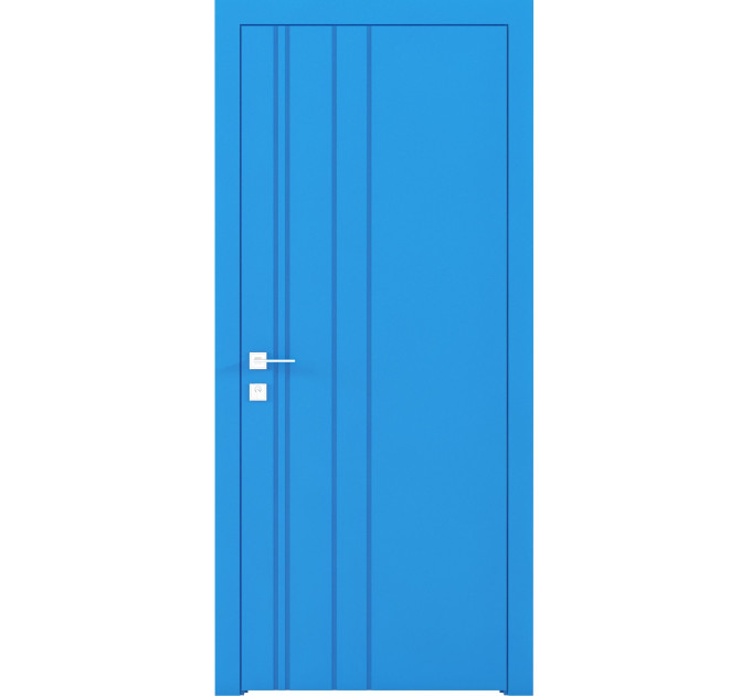 Фарбовані двері міжкімнатні Cortes Prima глухі з фрезеруванням 1 (PrimaH-Milling-1)