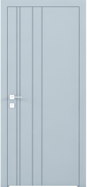 Крашенные межкомнатные двери Cortes Prima глухие с фрезеровкой 1 (PrimaH-Milling-1)