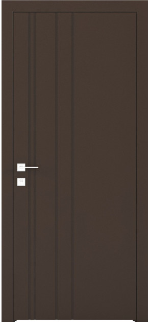 Фарбовані двері міжкімнатні Cortes Prima глухі з фрезеруванням 1 (PrimaH-Milling-1)