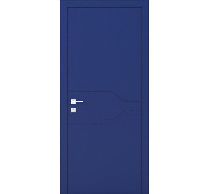 Крашенные межкомнатные двери Cortes Prima глухие с фрезеровкой 12 (PrimaH-Milling-12)