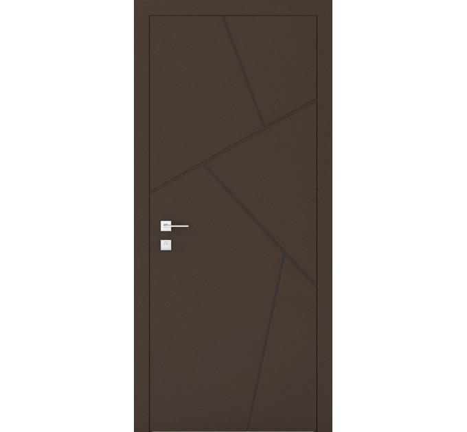 Крашенные межкомнатные двери Cortes Prima глухие с фрезеровкой 15 (PrimaH-Milling-15)
