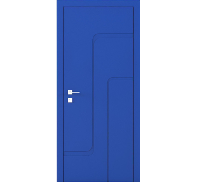 Фарбовані двері міжкімнатні Cortes Prima глухі з фрезеруванням 18 (PrimaH-Milling-18)