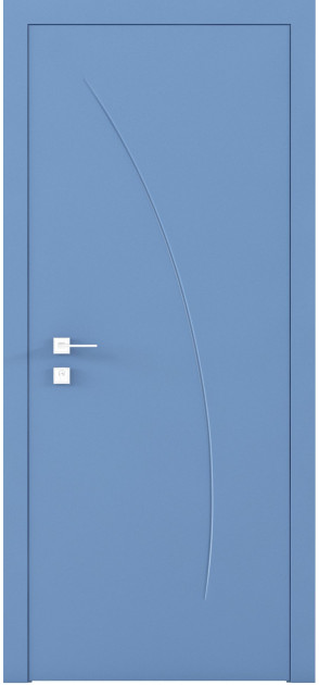 Крашенные межкомнатные двери Cortes Prima глухие с фрезеровкой 19 (PrimaH-Milling-19)