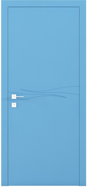 Крашенные межкомнатные двери Cortes Prima глухие с фрезеровкой 2 (PrimaH-Milling-2)