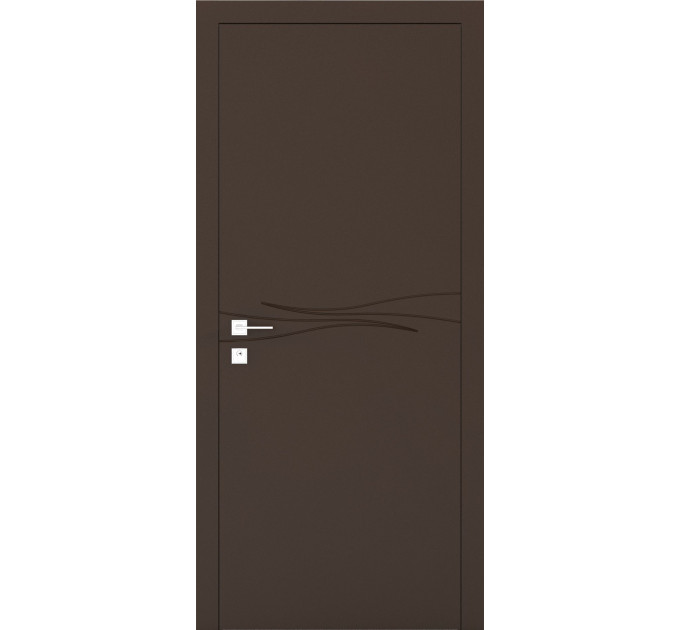 Крашенные межкомнатные двери Cortes Prima глухие с фрезеровкой 2 (PrimaH-Milling-2)