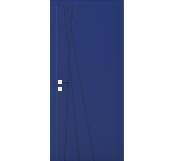 Крашенные межкомнатные двери Cortes Prima глухие с фрезеровкой 21 (PrimaH-Milling-21)