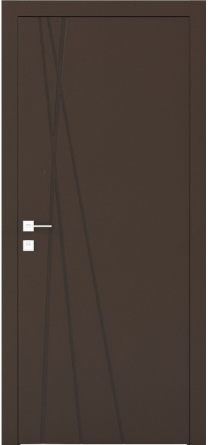 Крашенные межкомнатные двери Cortes Prima глухие с фрезеровкой 21 (PrimaH-Milling-21)
