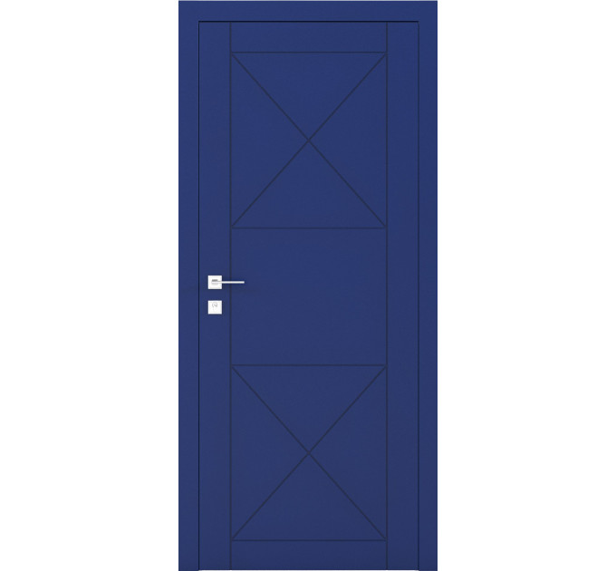 Крашенные межкомнатные двери Cortes Prima глухие с фрезеровкой 26 (PrimaH-Milling-26)