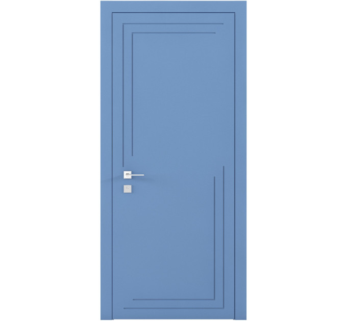 Крашенные межкомнатные двери Cortes Prima глухие с фрезеровкой 27 (PrimaH-Milling-27)