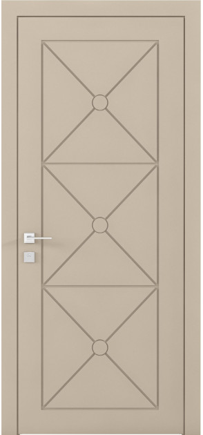 Фарбовані двері міжкімнатні Cortes Prima глухі з фрезеруванням 29 (PrimaH-Milling-29)