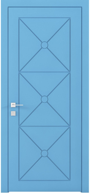 Крашенные межкомнатные двери Cortes Prima глухие с фрезеровкой 29 (PrimaH-Milling-29)