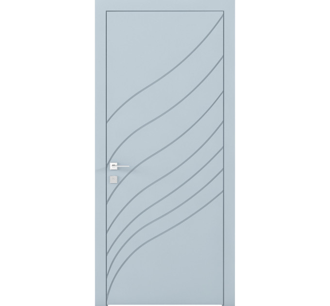 Крашенные межкомнатные двери Cortes Prima глухие с фрезеровкой 30 (PrimaH-Milling-30)