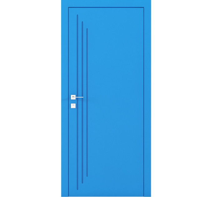Фарбовані двері міжкімнатні Cortes Prima глухі з фрезеруванням 4 (PrimaH-Milling-4)