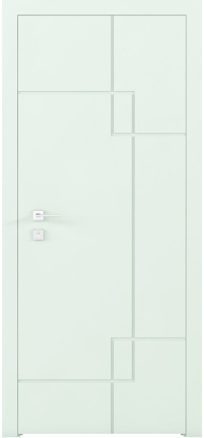 Фарбовані двері міжкімнатні Cortes Prima глухі з фрезеруванням 6 (PrimaH-Milling-6)