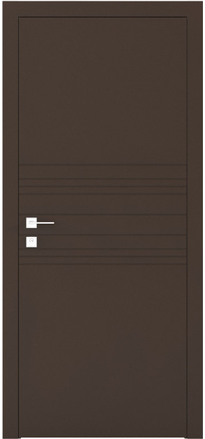 Крашенные межкомнатные двери Cortes Prima глухие с фрезеровкой 9 (PrimaH-Milling-9)