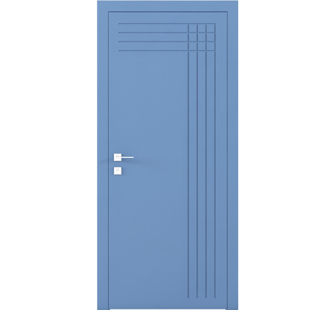 Крашенные межкомнатные двери Cortes Prima глухие с фрезеровкой 22 (PrimaH-Milling-22)