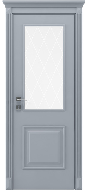 Фарбовані міжкімнатні двері Siena Laura зі склом (Laura-G1)