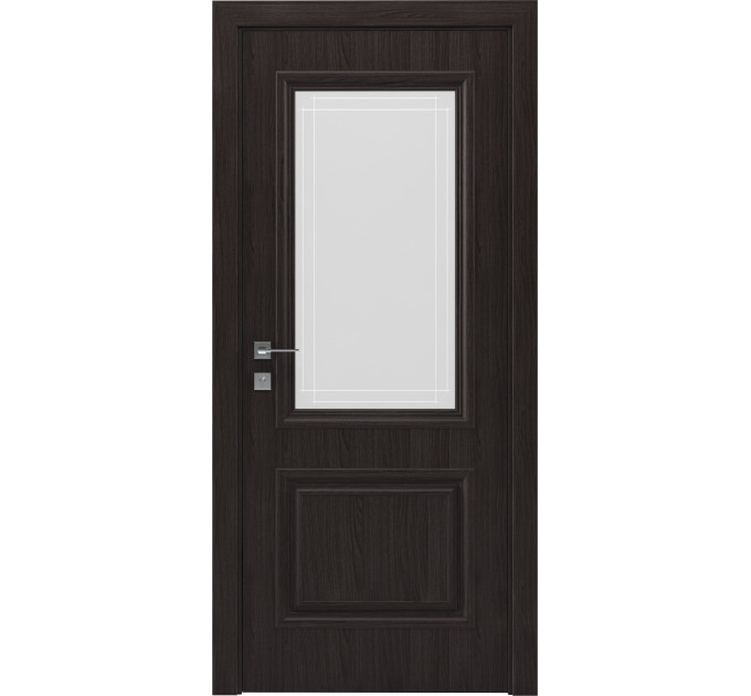 Шпоновані двері міжкімнатні Royal Avalon напівскло (Avalon-C)