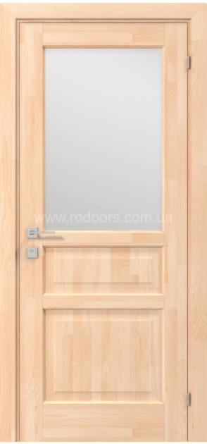 Дерев'яні двері міжкімнатні WoodMix Praktic напівскло без покриття (Praktic-C)