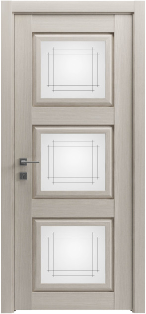 Межкомнатные двери с ПВХ покрытием Atlantic со стеклом (A001G)