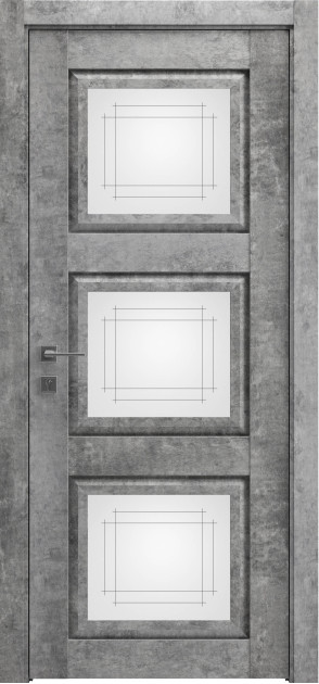 Міжкімнатні двері з ПВХ покриттям Atlantic зі склом (A001G)