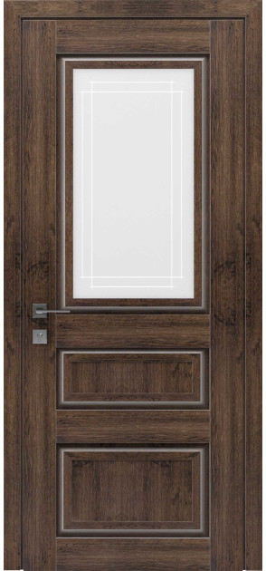 Межкомнатные двери с ПВХ покрытием Atlantic со стеклом (A003G)