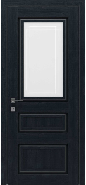 Межкомнатные двери с ПВХ покрытием Atlantic со стеклом (A003G)