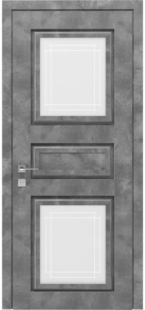 Межкомнатные двери с ПВХ покрытием Atlantic со стеклом (A004G)