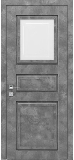 Межкомнатные двери с ПВХ покрытием Atlantic полустекло (A004H)
