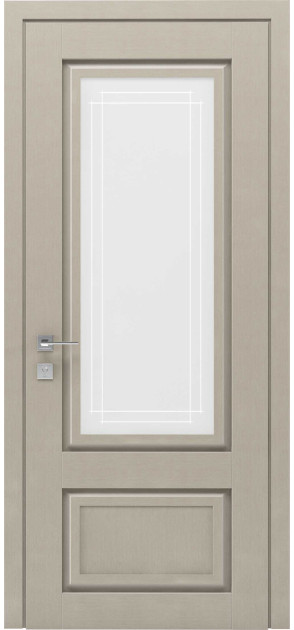 Межкомнатные двери с ПВХ покрытием Atlantic со стеклом (A005G)