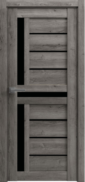 Межкомнатные двери с ПВХ покрытием Grand Lux 8 полустекло BLK (Grand-lux8)