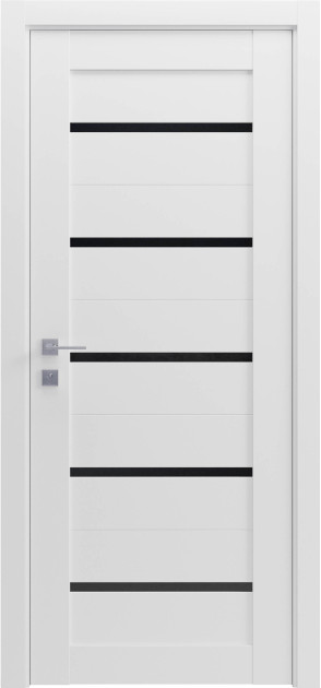 Міжкімнатні двері з ПВХ покриттям Modern LAZIO BLK напівскло (LAZIO-BLK-C)