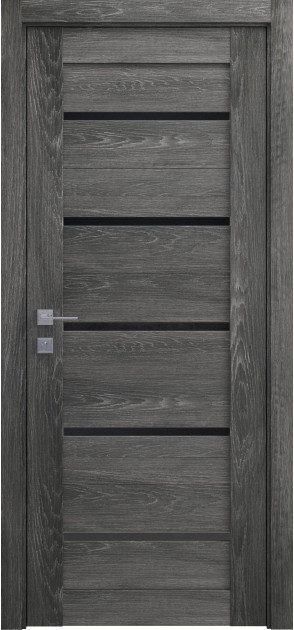 Межкомнатные двери с ПВХ покрытием Modern LAZIO BLK полустекло (LAZIO-BLK-C)