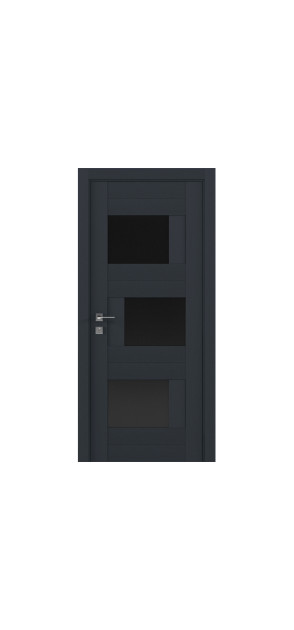 Межкомнатные двери с ПВХ покрытием Modern PALERMO BKL полустекло (PALERMO-BKL-C)