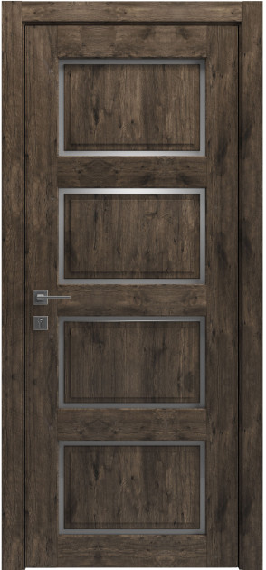 Межкомнатные двери с ПВХ покрытием Style 4 полустекло (STYLE-4-C)
