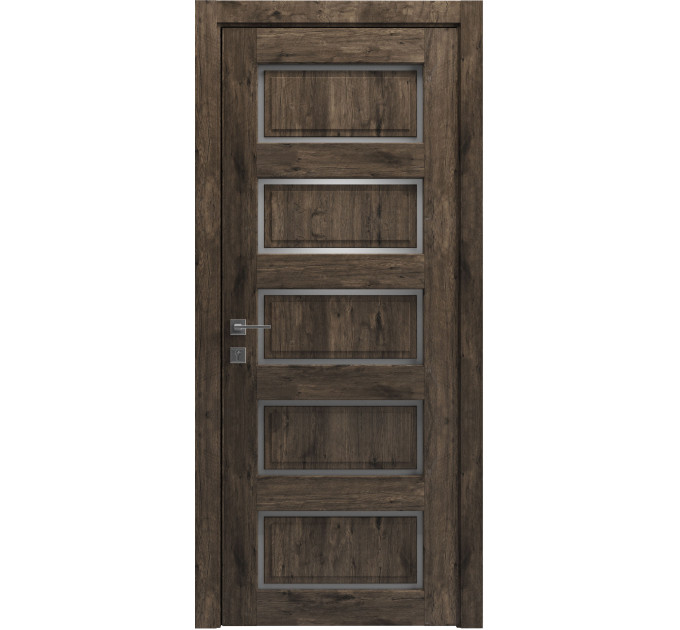 Межкомнатные двери с ПВХ покрытием Style 5 полустекло (STYLE-5-C)