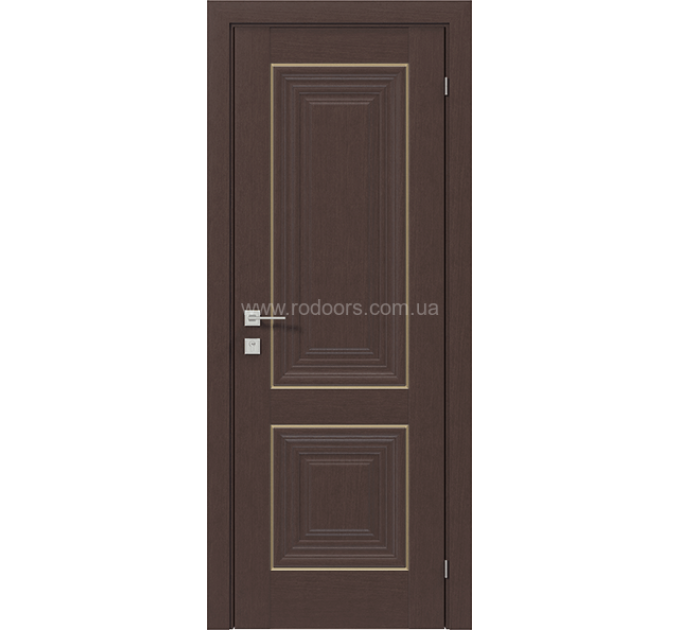 Міжкімнатні двері з ПВХ покриттям Versal Esmi глухі з молдингом Basic золото (Esmi-Hm-Basic-Gold)