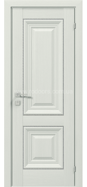 Міжкімнатні двері з ПВХ покриттям Versal Esmi глухі з молдингом SMALL хром (Esmi-Hm-SMALL-Chr)