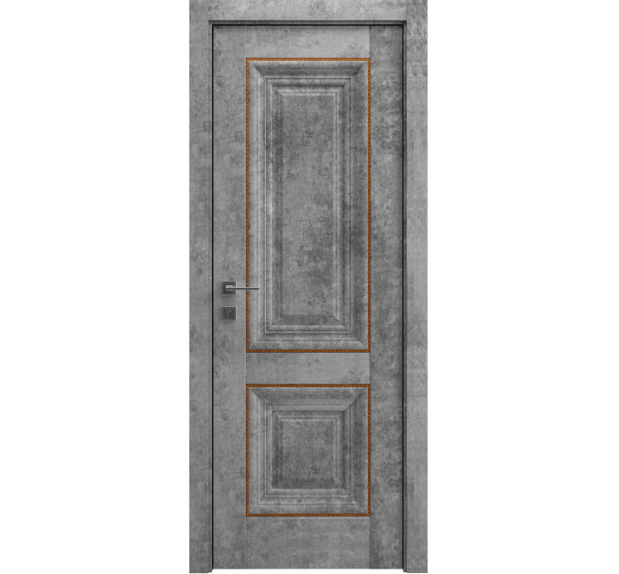 Міжкімнатні двері з ПВХ покриттям Versal Esmi глухі з молдингом SMALL золото (Esmi-Hm-SMALL-Gold)