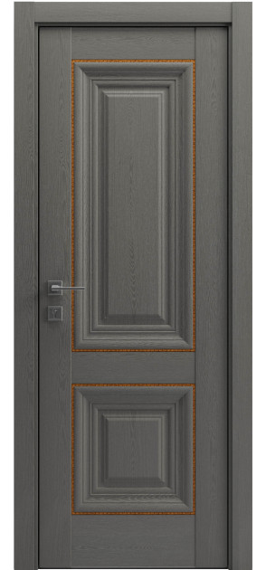 Межкомнатные двери с ПВХ покрытием Versal Esmi глухие с молдингом SMALL золото (Esmi-Hm-SMALL-Gold)