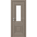 Межкомнатные двери с ПВХ покрытием Versal Esmi со стеклом 1 с молдингом Basic хром (Esmi-G1m-Basic-Chr)