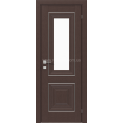 Міжкімнатні двері з ПВХ покриттям Versal Esmi зі склом 1 з молдингом Basic хром (Esmi-G1m-Basic-Chr)