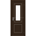 Міжкімнатні двері з ПВХ покриттям Versal Esmi зі склом 1 з молдингом SMALL хром (Esmi-G1m-SMALL-Chr)