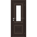 Міжкімнатні двері з ПВХ покриттям Versal Esmi зі склом 1 з молдингом SMALL золото (Esmi-G1m-SMALL-Gold)