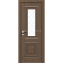 Міжкімнатні двері з ПВХ покриттям Versal Esmi зі склом 2 з молдингом Basic хром (Esmi-G2m-Basic-Chr)