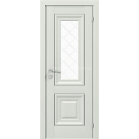 Міжкімнатні двері Versal Esmi зі склом 2 з молдингом Basic хром (Esmi-G2m-Basic-Chr)