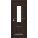 Межкомнатные двери с ПВХ покрытием Versal Esmi со стеклом 2 с молдингом Basic хром (Esmi-G2m-Basic-Chr)