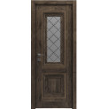Міжкімнатні двері з ПВХ покриттям Versal Esmi зі склом 2 з молдингом Basic золото (Esmi-G2m-Basic-Gold)