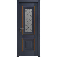Міжкімнатні двері Versal Esmi зі склом 2 з молдингом SMALL золото (Esmi-G2m-SMALL-Gold)