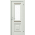 Межкомнатные двери с ПВХ покрытием Versal Esmi со стеклом 2 с молдингом SMALL золото (Esmi-G2m-SMALL-Gold)